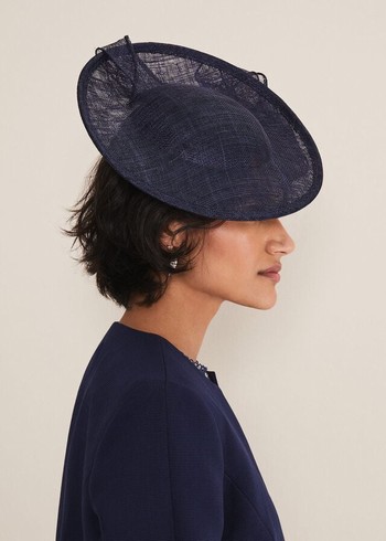 Phase Eight Bow Detail Underband Fascinator Hats Navy Australia | VC6981240